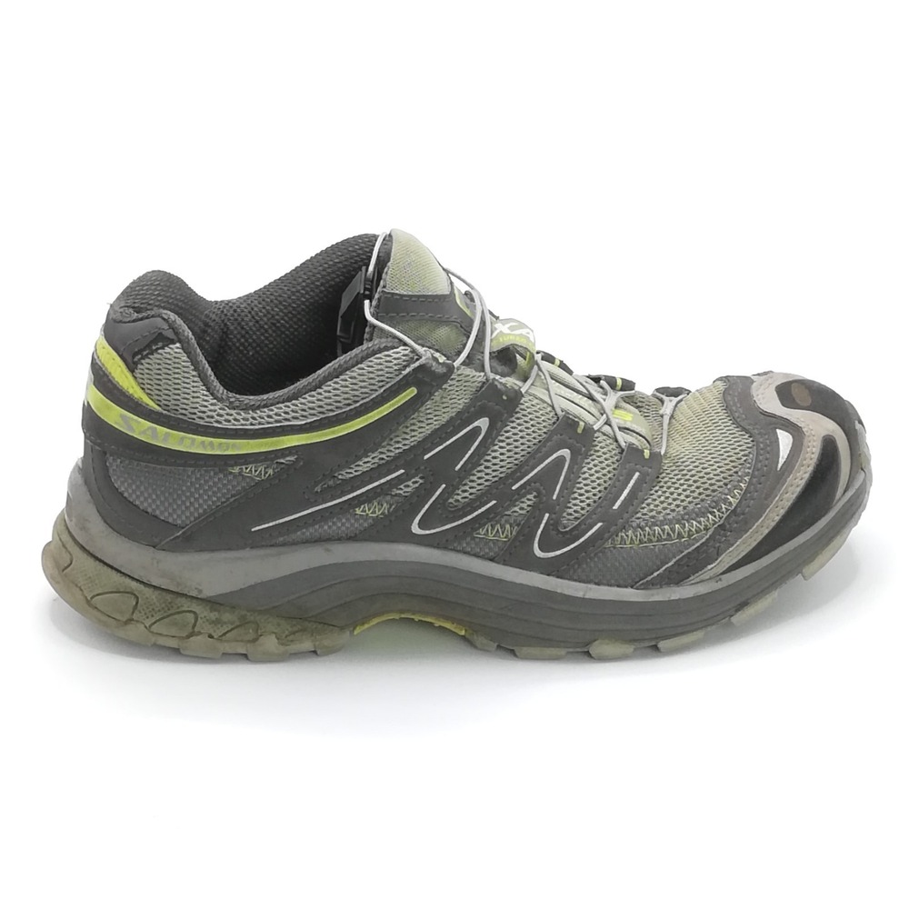 Salomon Shoes Womens Sneaker XA Comp 5 Trail Running Gray Yellow Ortholite ‎ 5.5